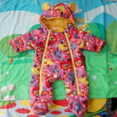 にゃんぱす様専用☆カバーオールダウン♡50～70cm♪女の子ピンクのサムネイル