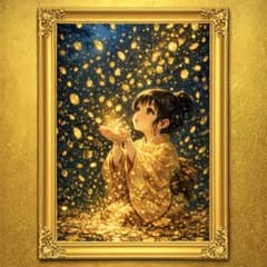 金彩祈福童 金運 チョウピラコ様 開運アート 座敷わらし 開運絵画