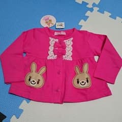 【新品】うさぎカーディガン 80センチのサムネイル