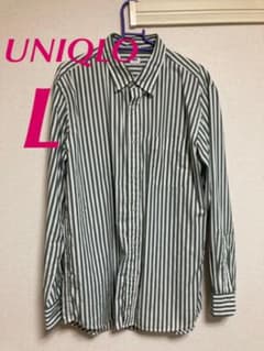 【期間限定セール】ユニクロ　UNIQLO ブロードストライプシャツ長袖のサムネイル