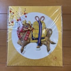 干支 丑 うし押し絵 色紙 立体ちりめん細工 和風 正月飾り 縁起物 