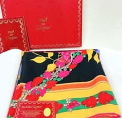未使用品 カルティエ バンタン スカーフ ターバン 大判 宝石柄