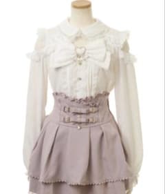 リズリサ lizlisa BIGリボンオープンショルダーブラウス　ホワイト