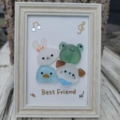 シーグラスアート　♡メルヘン夢みるこどもの日♡ whale #シーグラスアート#シーグラスアート作品#シーグラス#海