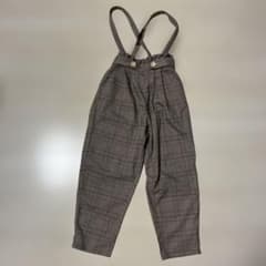 【美品】チェック柄 サスペンダー付きパンツ 130cmのサムネイル