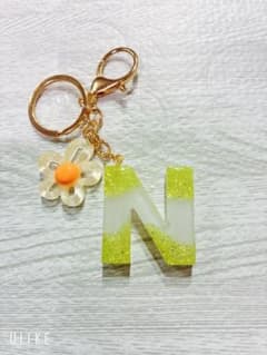 レジン イニシャルキーホルダー N イエローのサムネイル