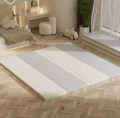 【1点物】折りたたみ シームレスプレイマット 160cm×120cm グレーのサムネイル