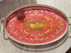 本日限定セール❣️イタリア製 象嵌 細工 レトロ トレイ お盆 - メルカリ