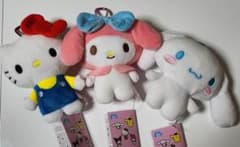 サンリオ がま口 ぬいぐるみ マスコット 3種セット