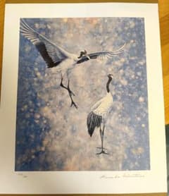 恵風】鑑定済み 日本絵画 絹谷香菜子先生 版画 255/600 直筆サイン入り