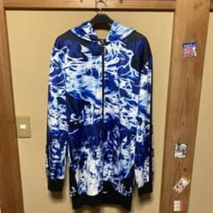 NieR CLOTHING ジップアップパーカー 青炎柄のサムネイル
