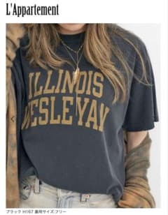 アパルトモン　REMI RELIEF　ILLINOIS T SHIRT　ブラック 今期 レミ レリーフ ILLINOIS T SHIRT アパルトモン Tシャツ - メルカリ