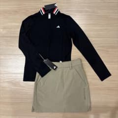 【新品タグ付】adidas ゴルフウェア 上下セット長袖ハーフジップ＆スカートSのサムネイル