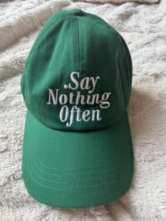 Say Nothing Often ロゴ刺繍 キャップ グリーン　AZULのサムネイル