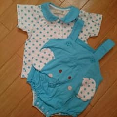 可愛いぞうさん 水色ドットのサムネイル