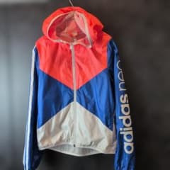 adidas neo ナイロンジャケット トリコロールカラー J/M アディダス 
