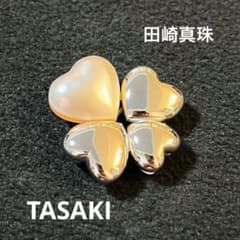 田崎真珠　マベパール　ブローチ　ハート　クローバー　シルバー　TASAKI 田崎真珠 マベパール ブローチ ハート クローバー シルバー TASAKI