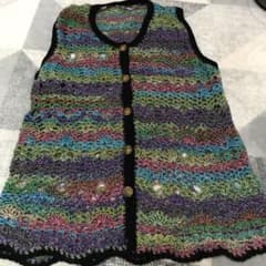 ぽん様専用⭐︎手編みベストのサムネイル
