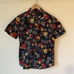 BEAMS HEART アロハシャツ フラワー　フィッシュ　ネイビー　Mのサムネイル