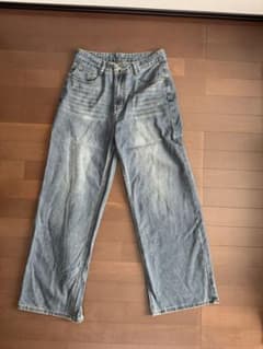 ワイドデニムパンツ ブルーのサムネイル