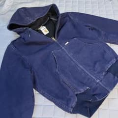 星タグ　Carhartt JR102 フーデッドジャケット ネイビー L 星タグ Carhartt JR102 フーデッドジャケット ネイビー L - メルカリ