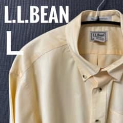 90s エルエルビーン L.L.Bean BDシャツ L 淡黄 ビッグサイズ