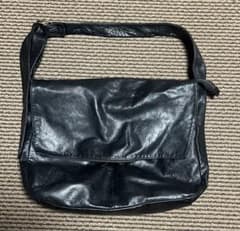 【名作/美品】Creed クリード 04SS オールレザー ショルダーバッグ 黒のサムネイル