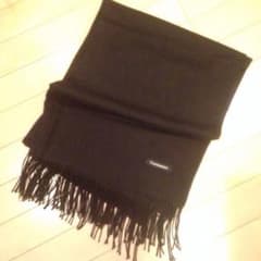 【新品】大判  黒 カシミア100%マフラーのサムネイル