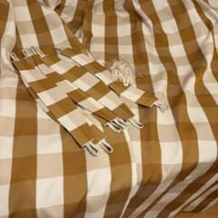 三間分（6枚）両開きのギンガムチェックカーテンのサムネイル