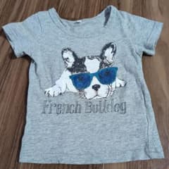 Freude フレンチブルドッグ Tシャツ 95cm未満 グレーのサムネイル