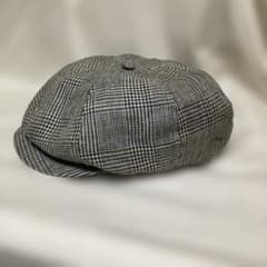ナイジェルケーボンnigelcabournグレンチェック柄キャスケット麻100