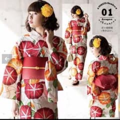 浴衣❁⃘朝顔 新品未使用のサムネイル