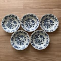 Blue Danube 블루 양파 깊은 접시 5장 세트