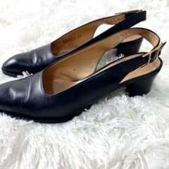 エルメス HERMES レザー パンプス ブラック 黒 36 23cm - メルカリ