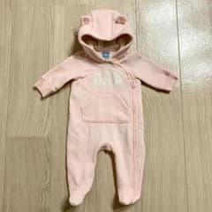 BABYGAP ベビーギャップ カバーオール ロンパース くま耳  裏起毛50のサムネイル