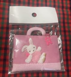 ☆新品未開封☆ファミリア 神戸限定 ピンクデニムバッグ型ストラップ チャーム