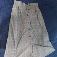チェック柄 ロングフレアスカートのサムネイル