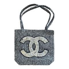 新品未使用】 CHANEL ツイード シルバー スパンコール トートバッグ