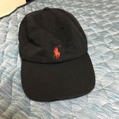 ポロ 黒 キャップ  帽子 ラルフローレンのサムネイル