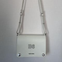 nana-nana Leather X PVC B6 Bagショルダーバッグ 白