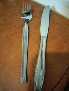 海外ビンテージ☆trademarkフィッシュナイフ おデブフォーク