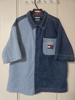 TOMMY JEANS デニムシャツ 半袖 Lサイズのサムネイル