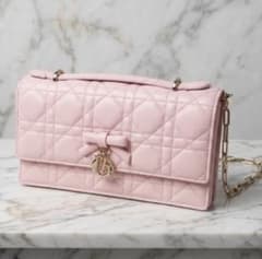 My Dior ミニバッグ　カナージュ ラムスキン　エクスヘイルピンク
