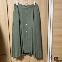 フレアスカート カーキ ロング丈のサムネイル