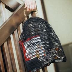 Aeta アエタ ペーパーヤーントートバッグ メッシュバッグ 黒 Aeta アエタ ペーパーヤーントートバッグ メッシュバッグ 黒 - メルカリ