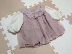しまむら　juo　ワンピースロンパース　女の子　サイズ80のサムネイル