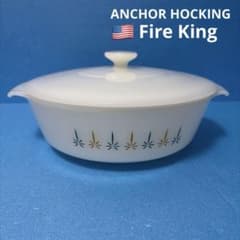ANCHOR HOCKING Fire king 437 타원형 캐서롤