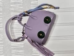 ミニバックチャーム♡イヤホン小物入れ♡車ラベンダー