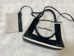 BALENCIAGA バレンシアガ ネイビーカバス XS ポーチ付 トートバッグのサムネイル