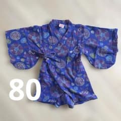 甚平 80cm 花火柄紫色のサムネイル